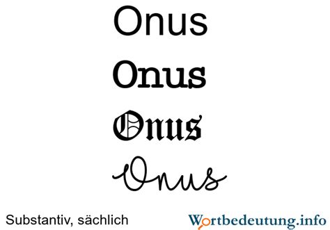 ownous|onus deutsch.